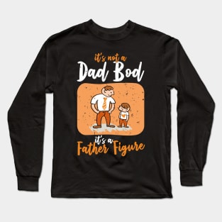 Dad Bod | White And Orange Text Funny Dad Long Sleeve T-Shirt